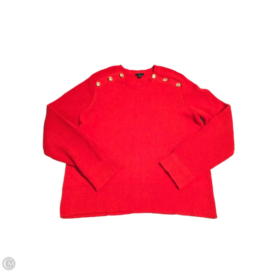 Sweater By Ann Taylor In Red, Size: L