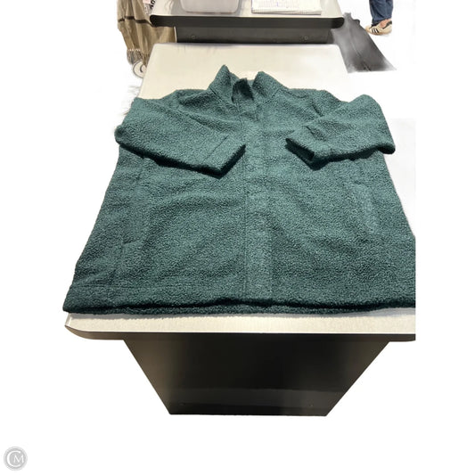 Coat Faux Fur & Sherpa By Lands End In Green, Size: 3x