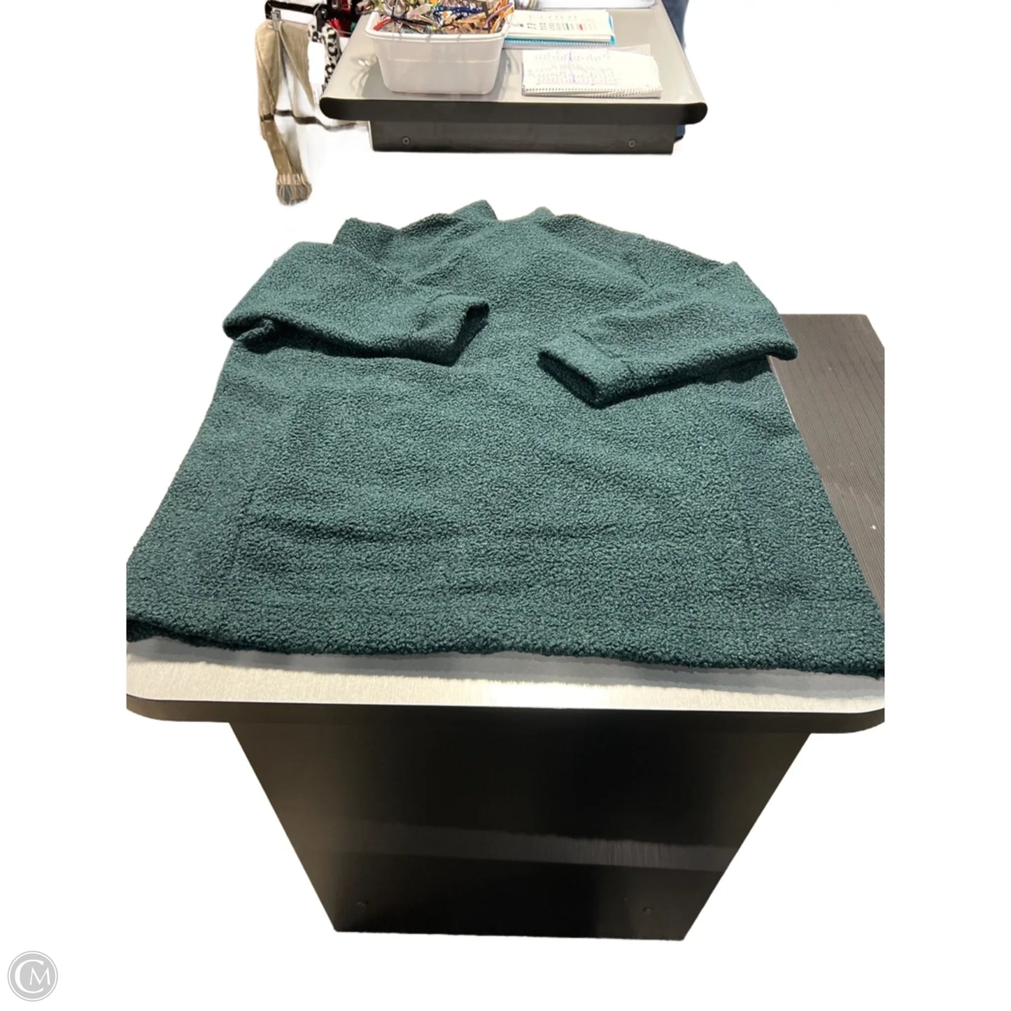 Coat Faux Fur & Sherpa By Lands End In Green, Size: 3x