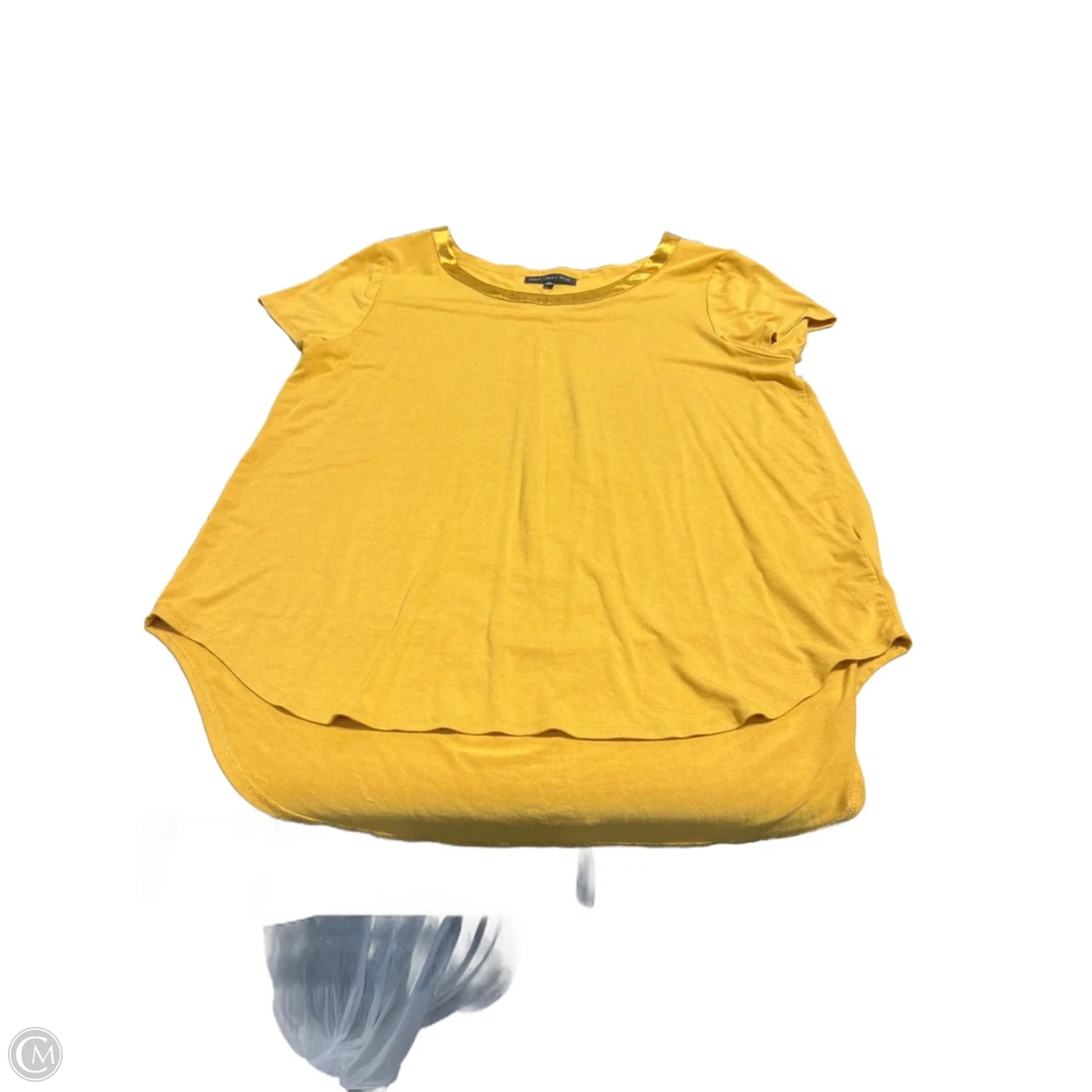 Top Short Sleeve By Joan Vass In Yellow, Size: Xl