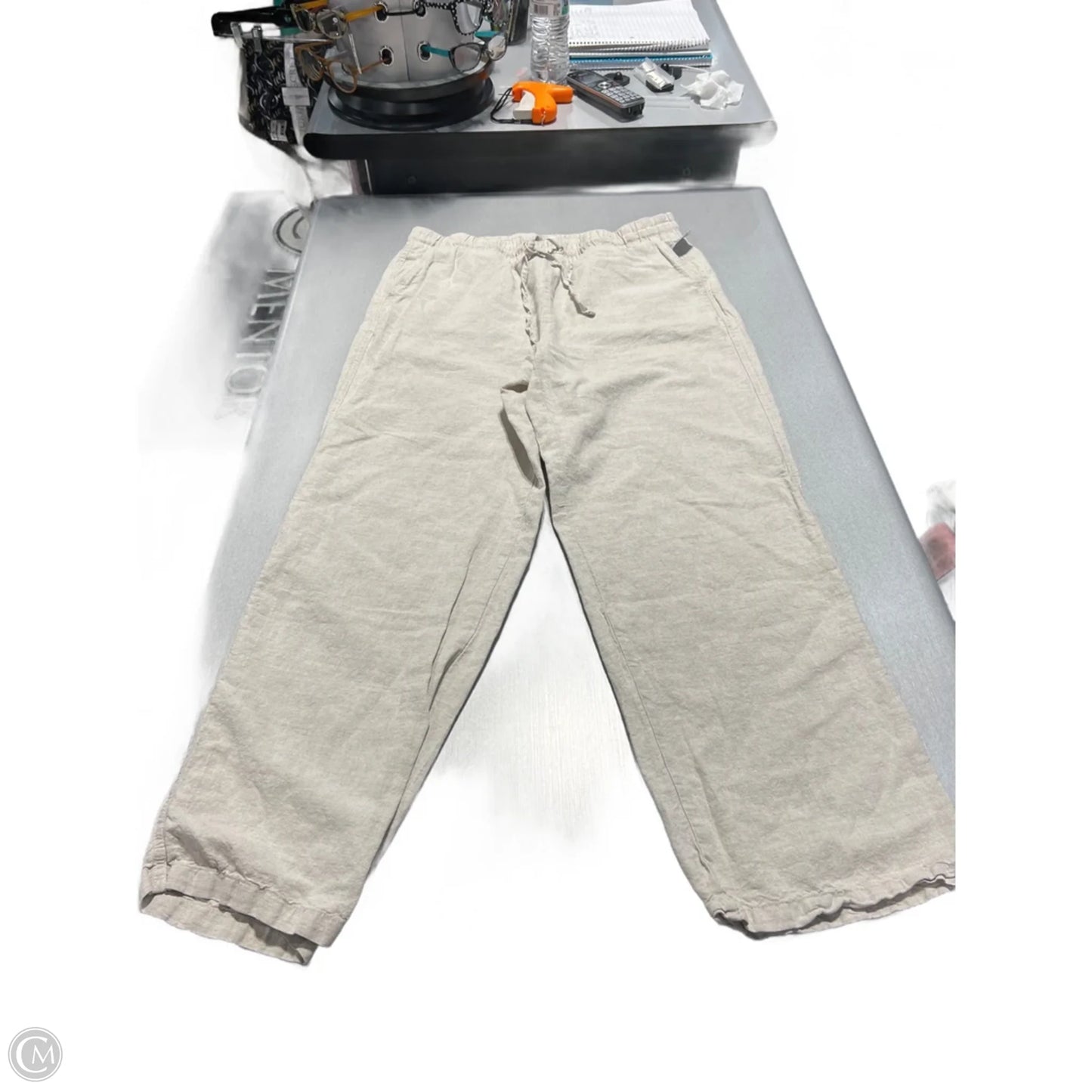 Pants Linen By Amazon Essentials In Cream, Size: L