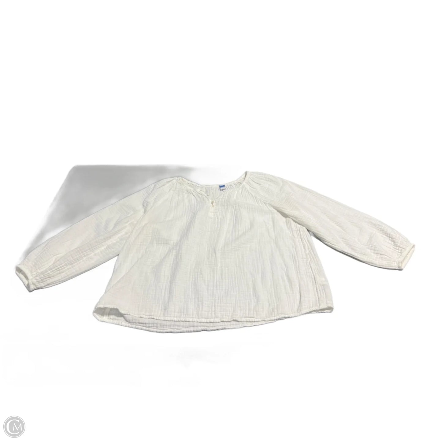 Top Long Sleeve By Old Navy In White, Size: L