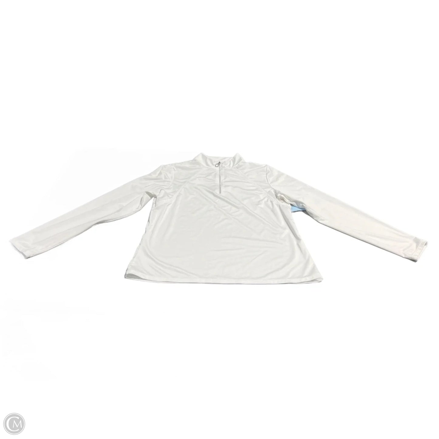 Athletic Top Long Sleeve Collar By Tail In White, Size: L