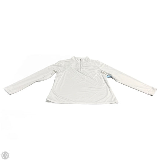 Athletic Top Long Sleeve Collar By Tail In White, Size: L