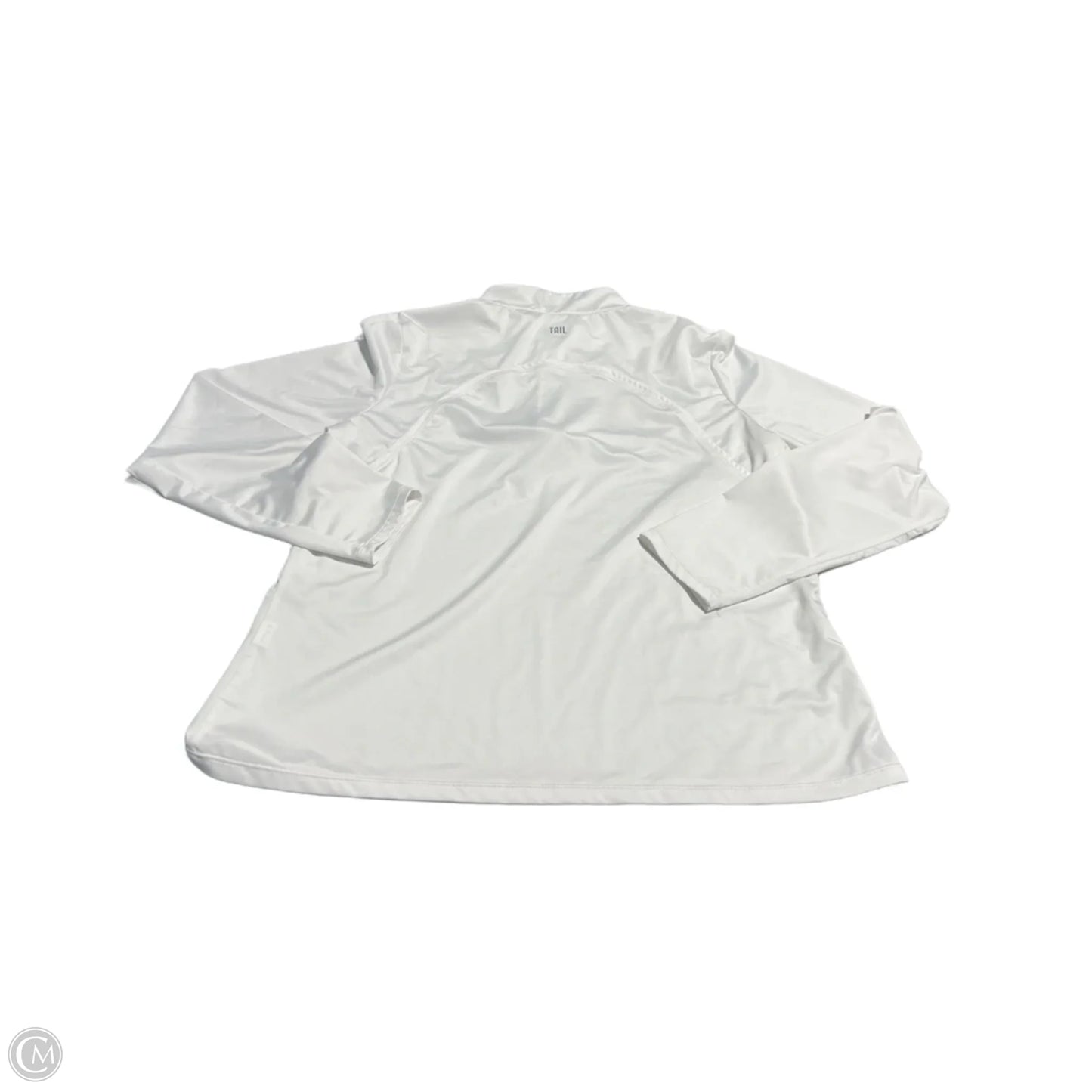 Athletic Top Long Sleeve Collar By Tail In White, Size: L