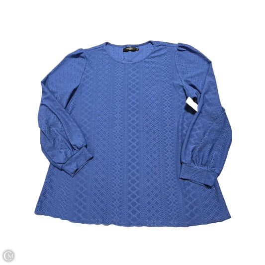 Top Long Sleeve By Zesica In Blue, Size: Xl