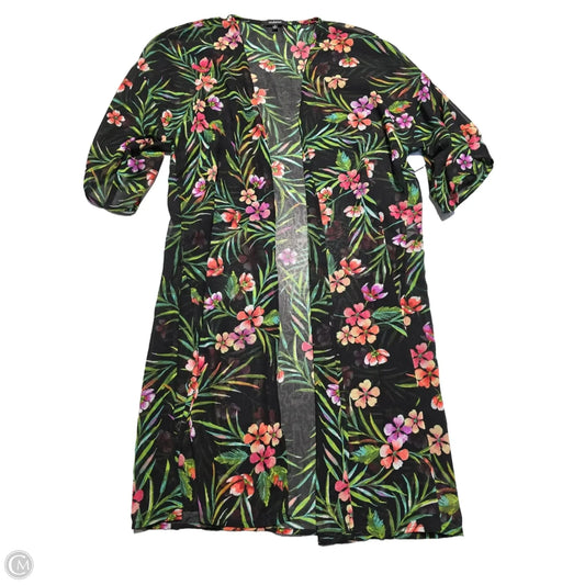 Shawl By Ambiance Apparel In Floral Print, Size: S