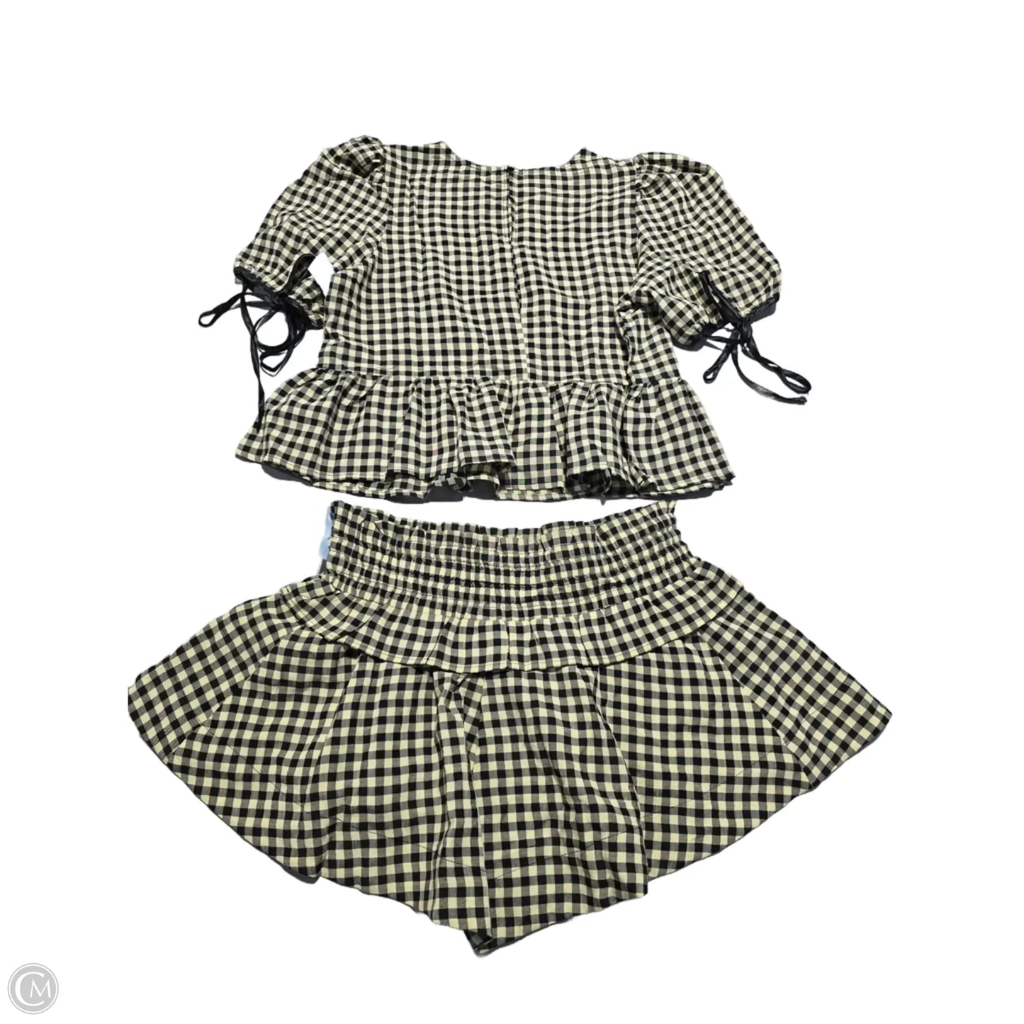 Shorts Set By Tcec In Checkered Pattern, Size: L
