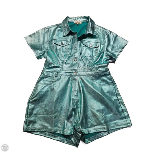 Romper By Peach Love Cream California In Teal, Size: L