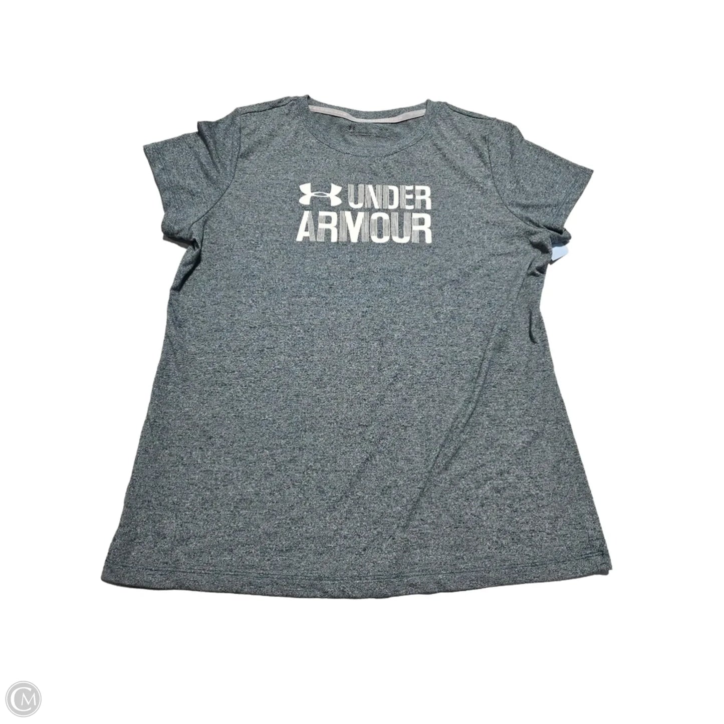 Athletic Top Short Sleeve By Under Armour In Green, Size: L