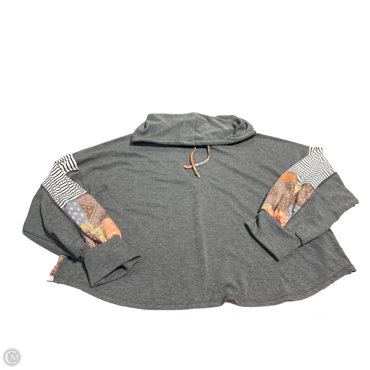 Top Long Sleeve By Haptics In Grey, Size: 1x