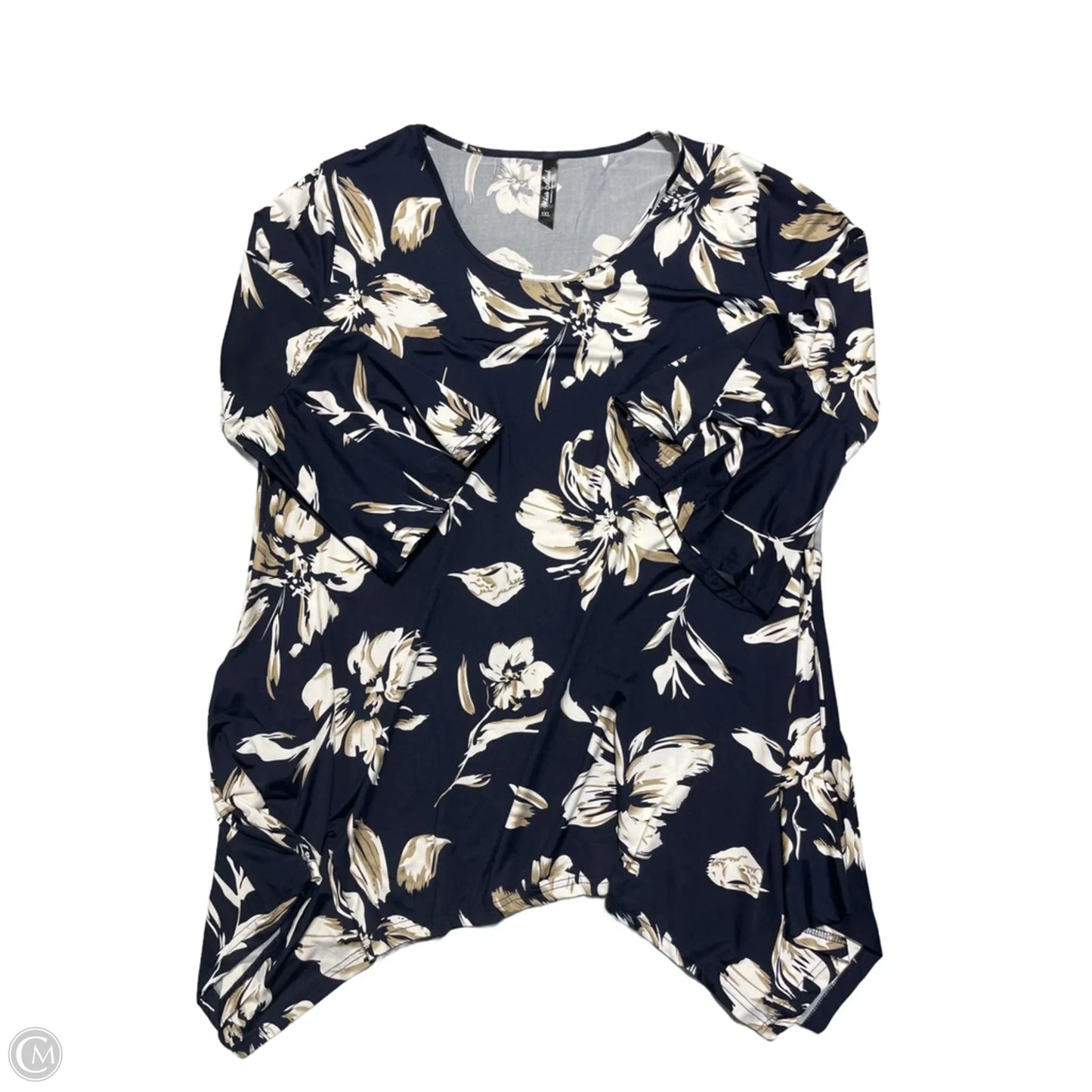 Top Long Sleeve By White Mark In Floral Print, Size: 3x