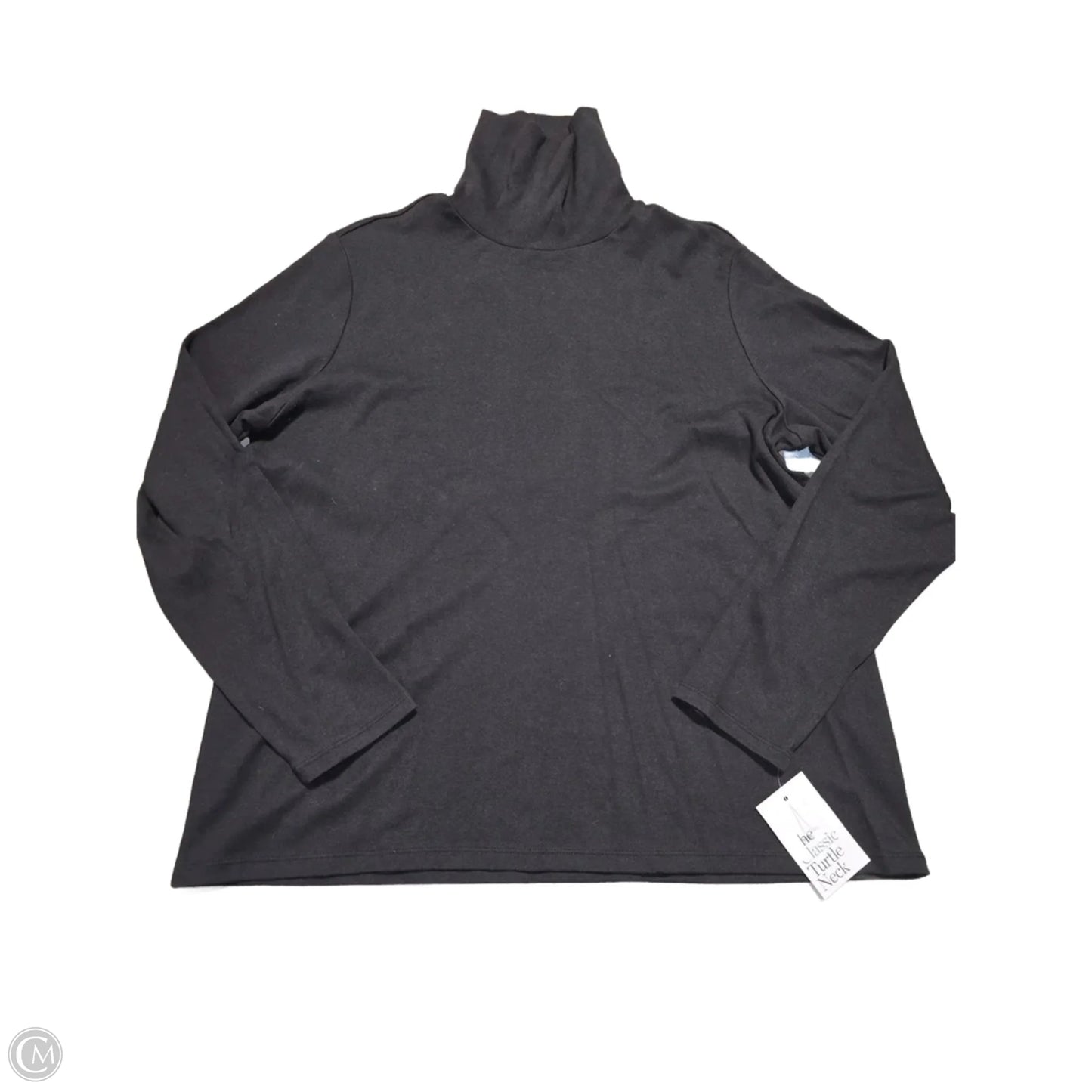 Top Long Sleeve By Croft And Barrow In Black, Size: Xxl