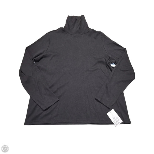 Top Long Sleeve By Croft And Barrow In Black, Size: Xxl