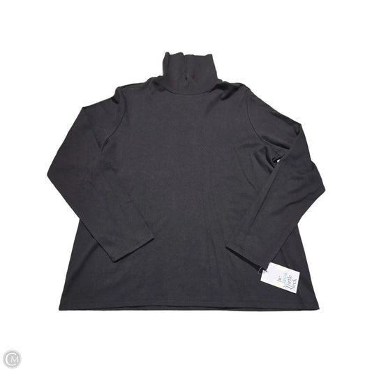 Top Long Sleeve By Croft And Barrow In Black, Size: Xxl