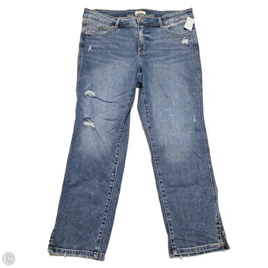 Jeans Straight By Maurices In Blue Denim, Size: 16