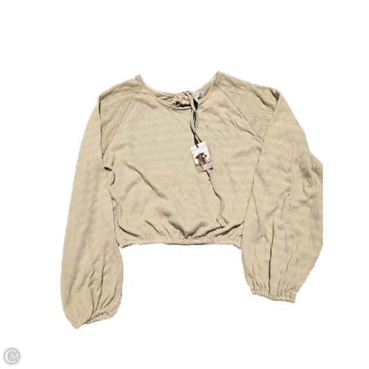 Top Long Sleeve By Sincerely Jules In Tan, Size: M