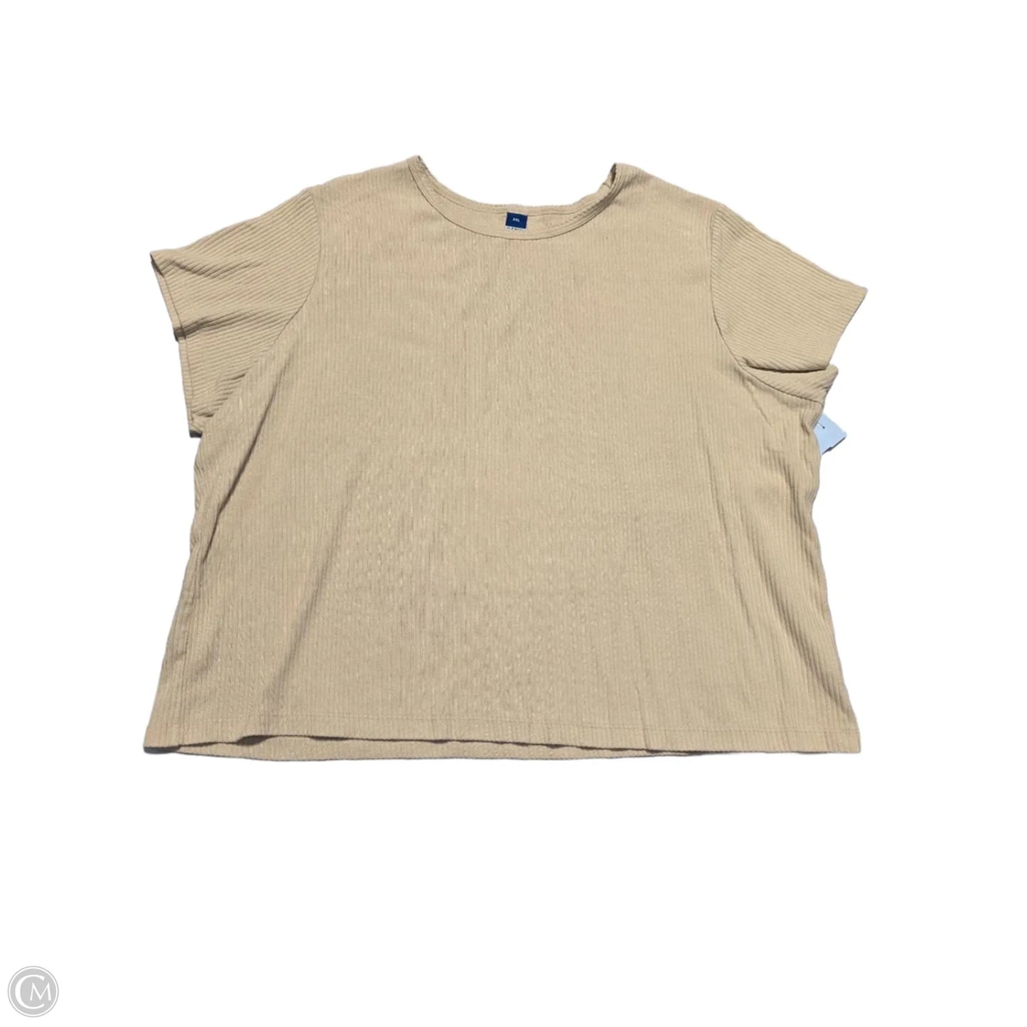 Top Short Sleeve By Old Navy In Tan, Size: Xxl