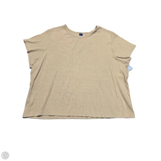 Top Short Sleeve By Old Navy In Tan, Size: Xxl
