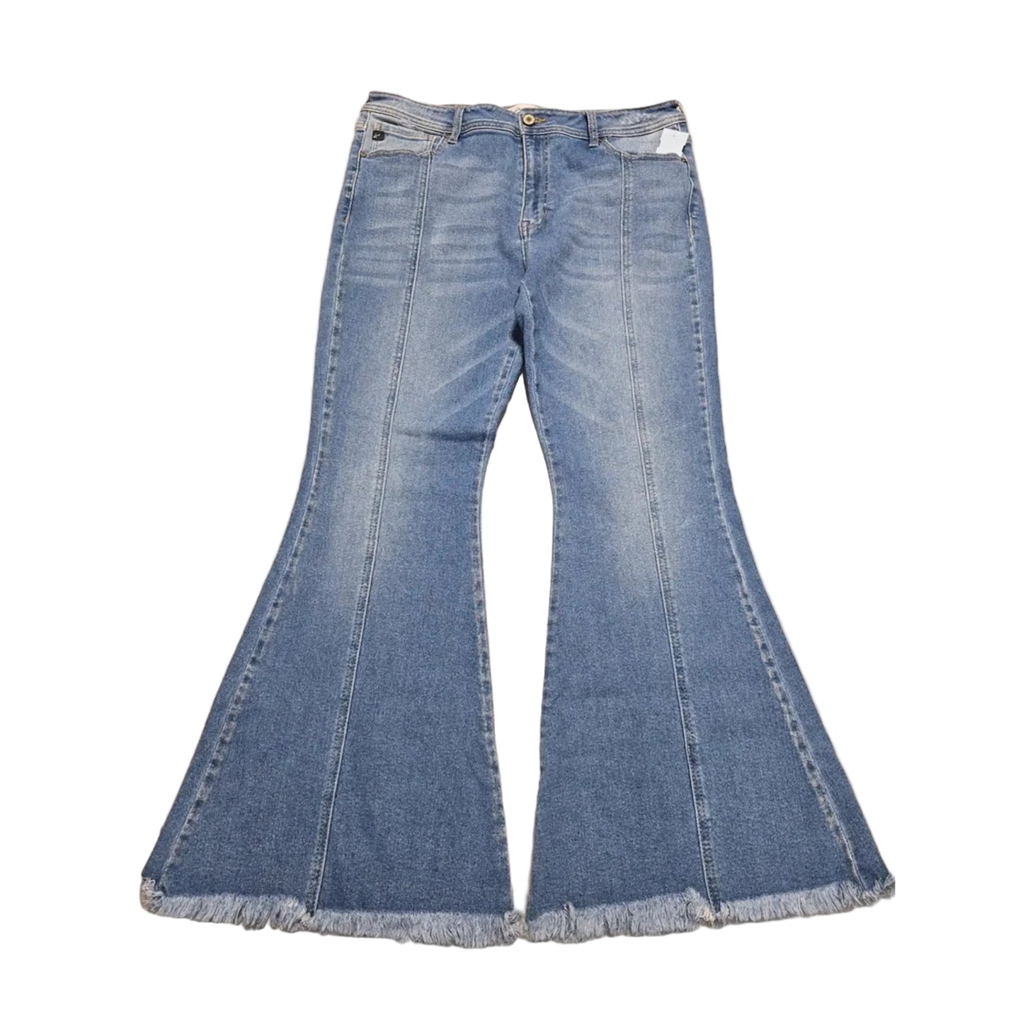 Jeans Flared By Kancan In Blue Denim, Size: 12