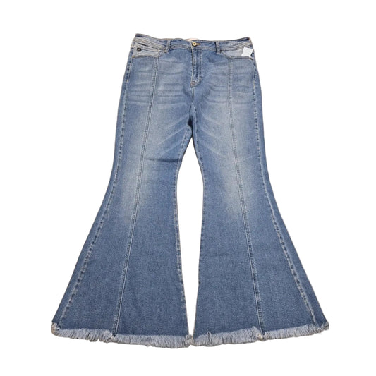 Jeans Flared By Kancan In Blue Denim, Size: 12