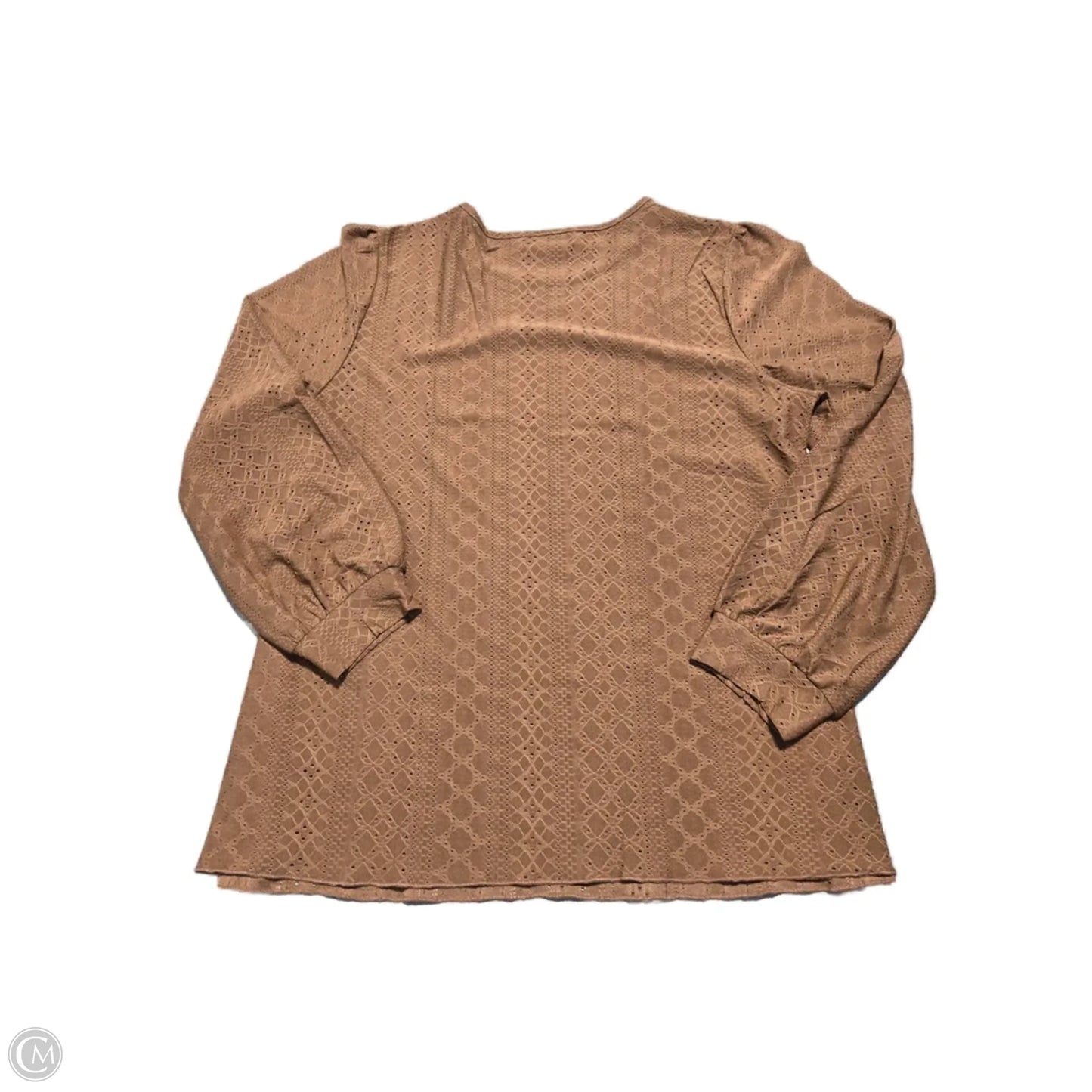 Top Long Sleeve By Zesica In Brown, Size: Xl
