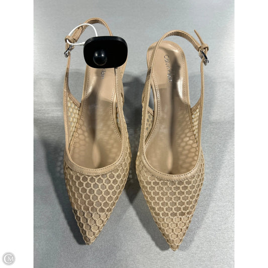 Shoes Heels Stiletto By Calvin Klein In Tan, Size: 8