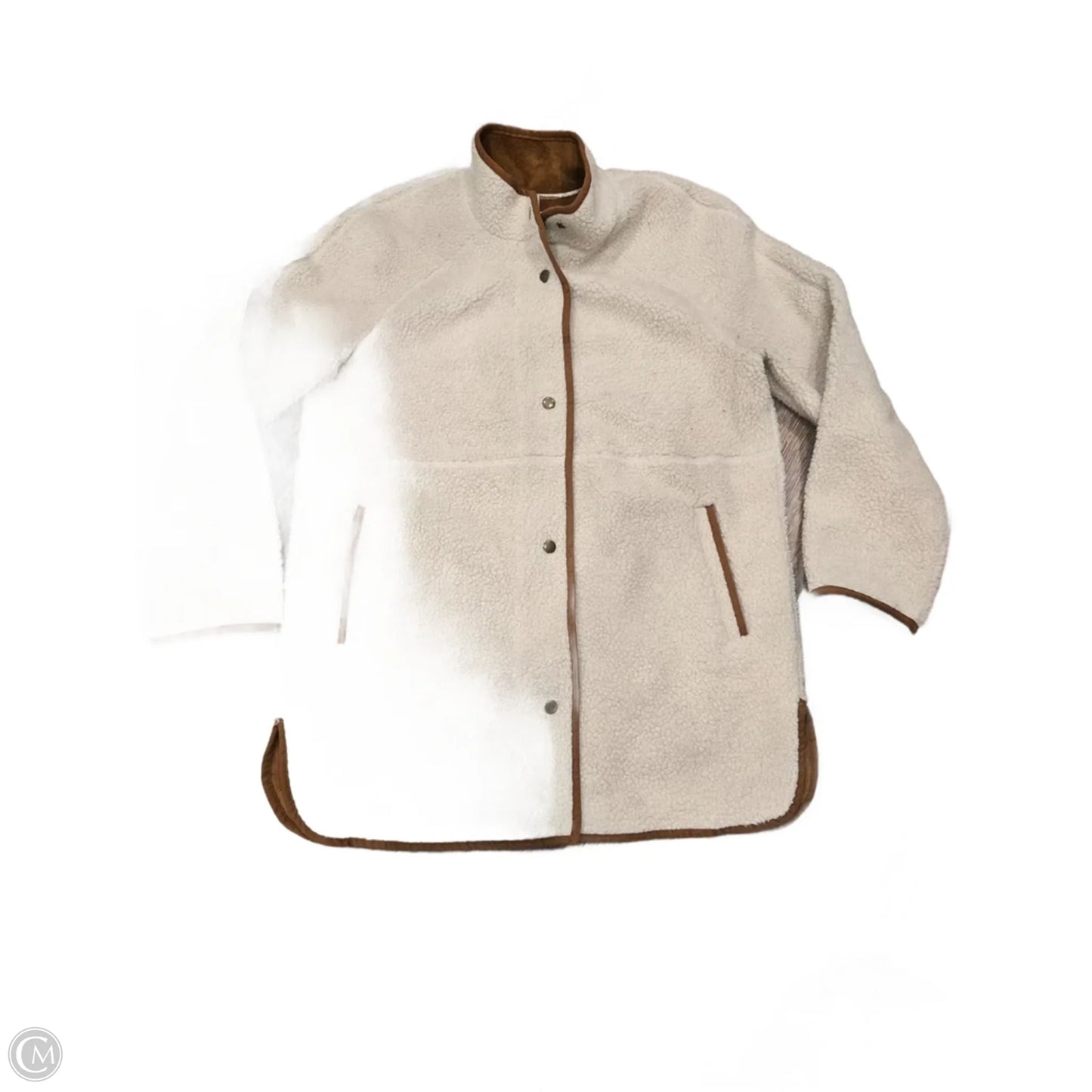 Jacket Faux Fur & Sherpa By Old Navy In Cream, Size: M