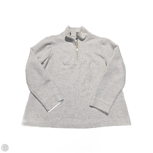 Sweatshirt Collar By Croft And Barrow In Grey, Size: L