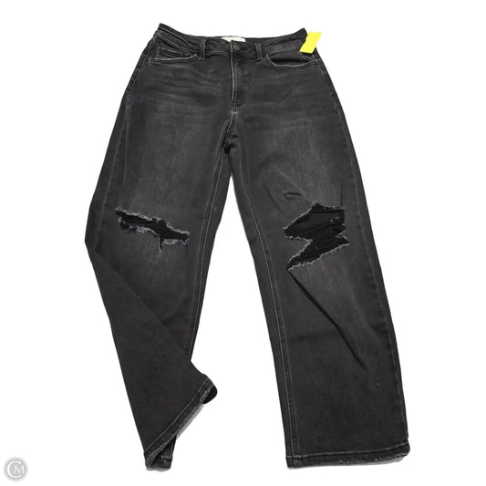 Jeans Wide Leg By Vervet In Black Denim, Size: 10