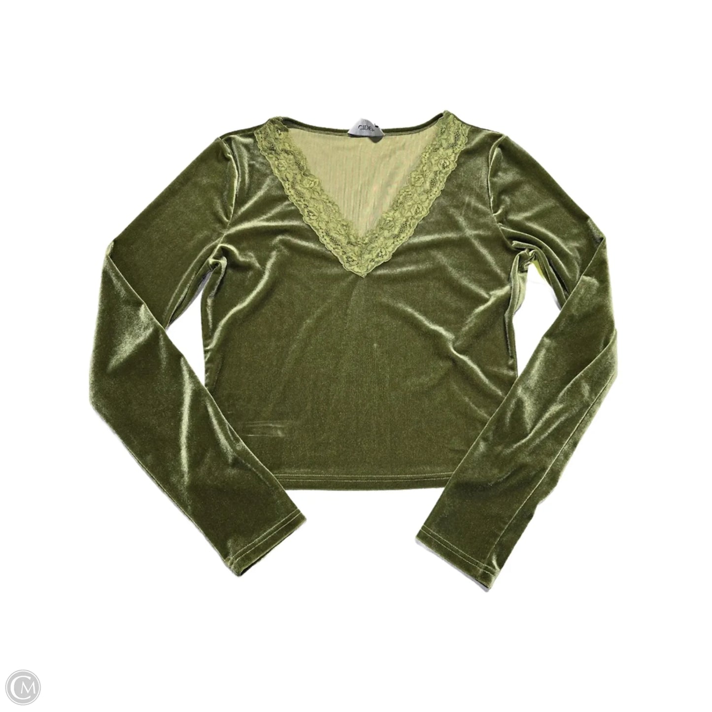 Top Long Sleeve By Cider In Green, Size: M
