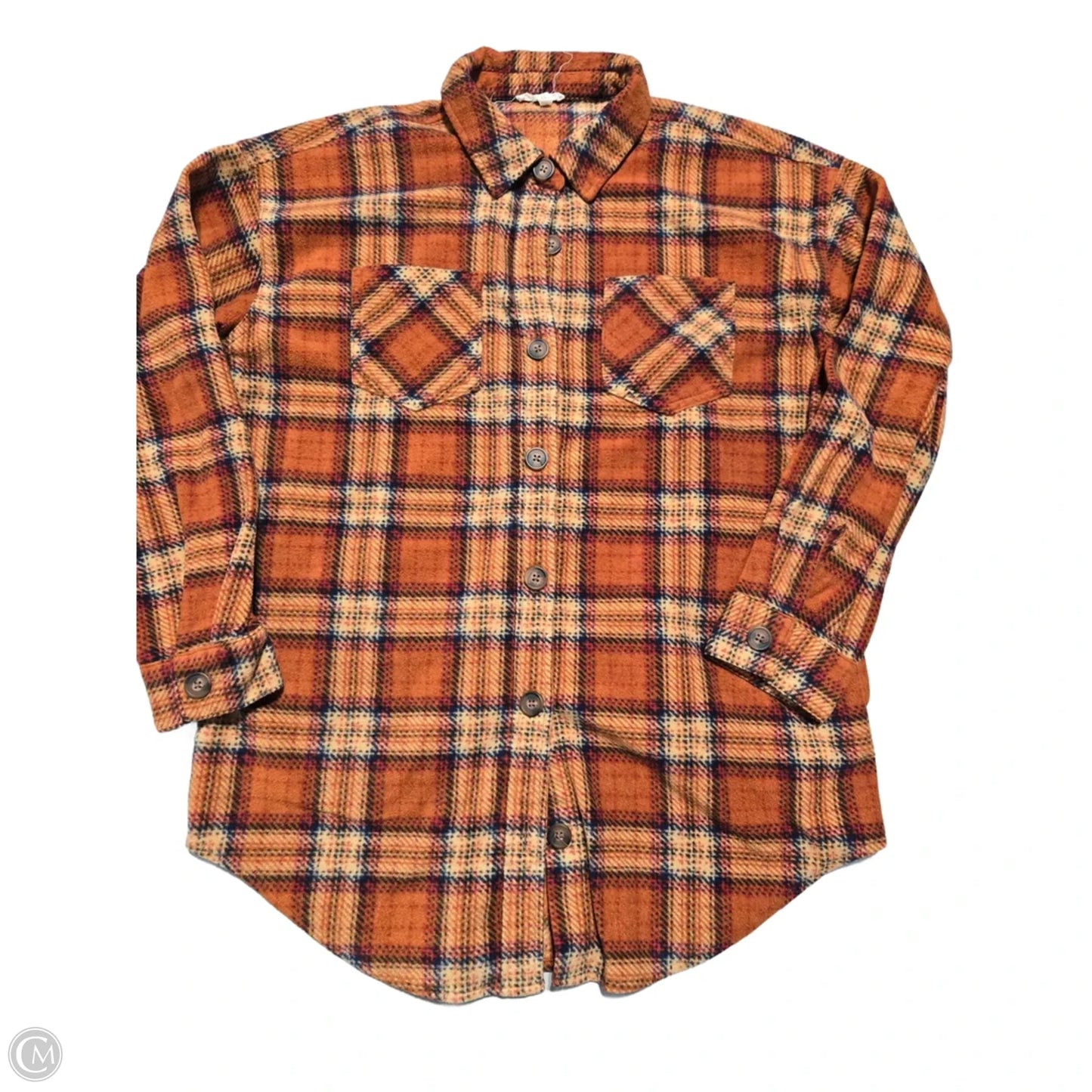 Jacket Shirt By Maurices In Checkered Pattern, Size: S