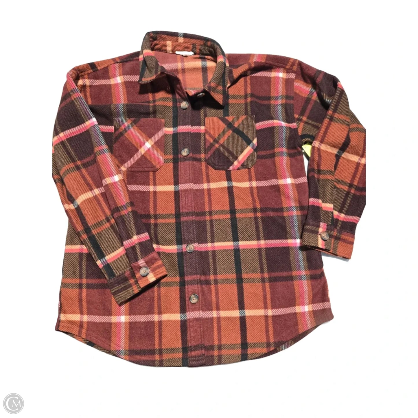 Jacket Shirt By Maurices In Checkered Pattern, Size: M