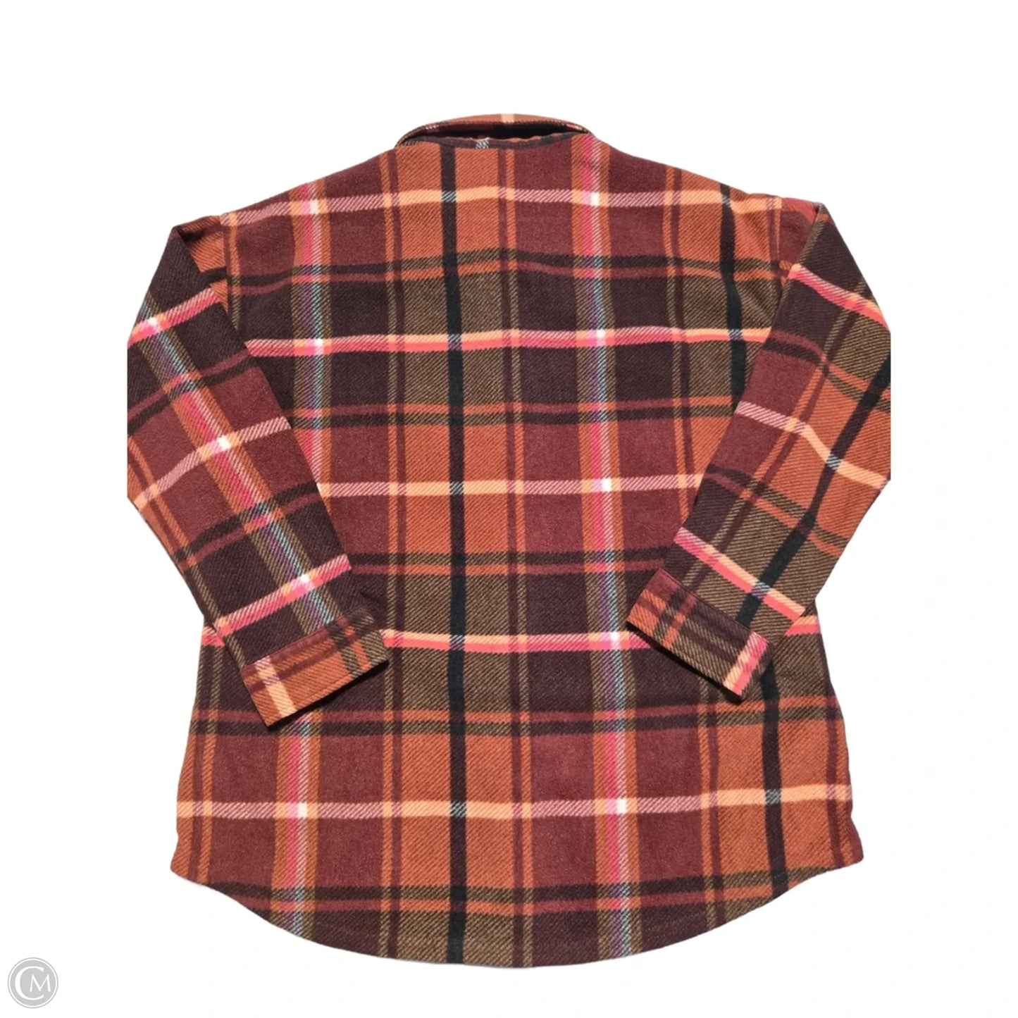Jacket Shirt By Maurices In Checkered Pattern, Size: M