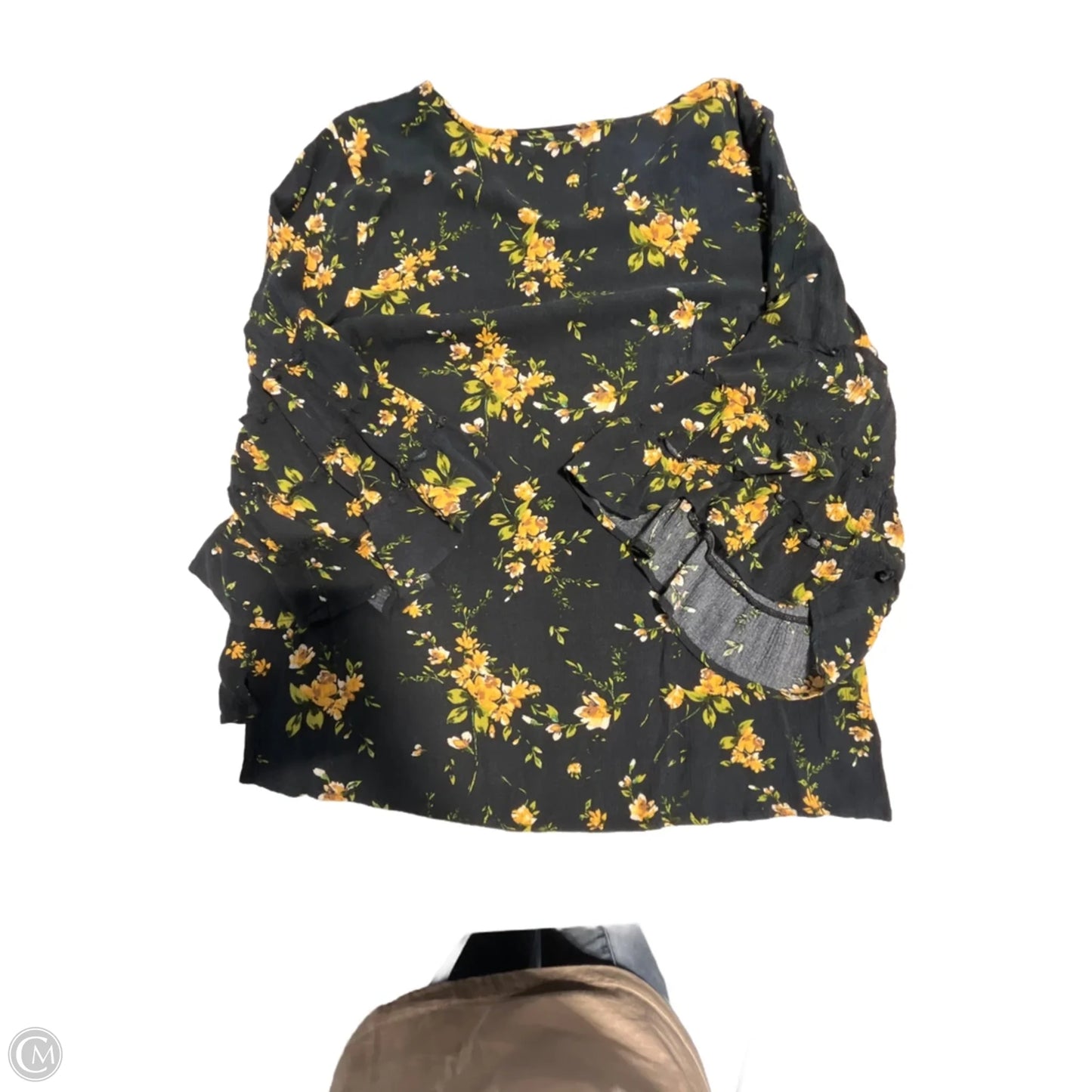 Top Long Sleeve By Maurices In Floral Print, Size: Xxl