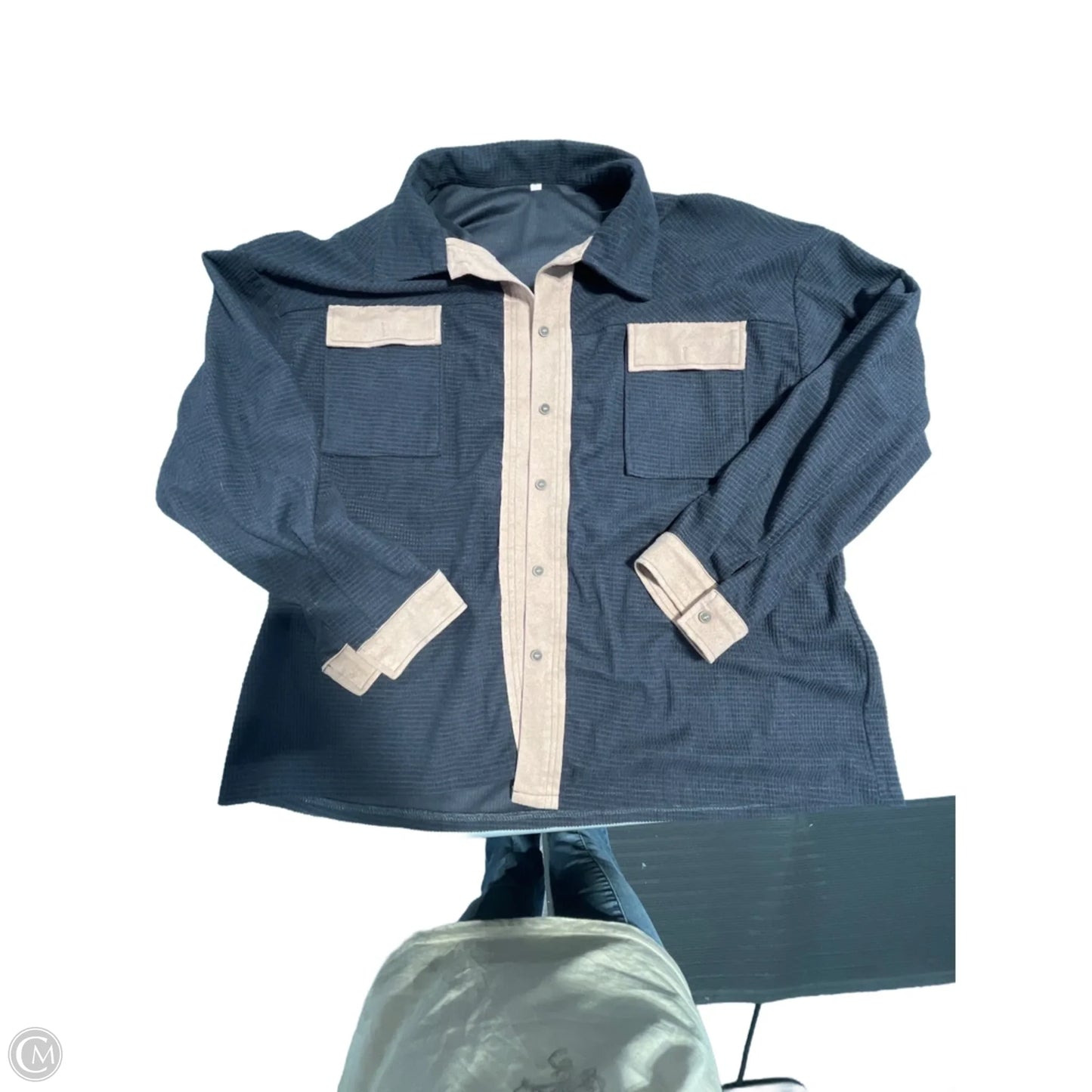 Top Long Sleeve By Cmc In Grey, Size: Xl