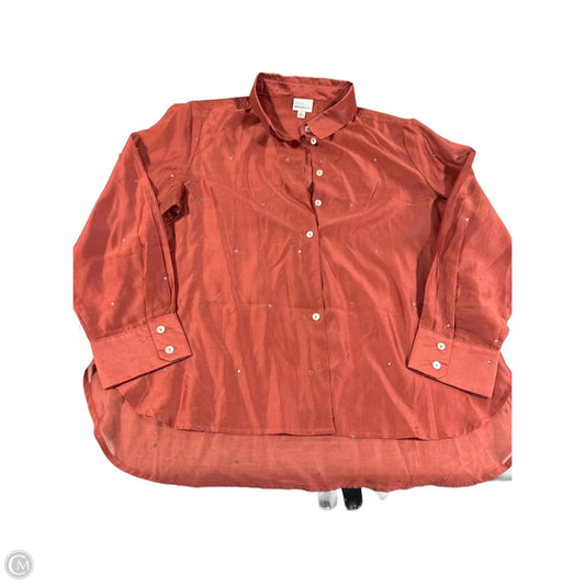 Top Long Sleeve By Bailey 44 In Orange, Size: Xl