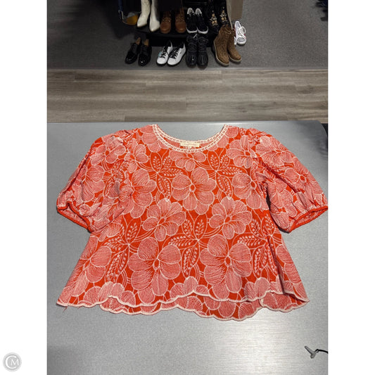 Top 3/4 Sleeve By Solitaire In Orange, Size: M