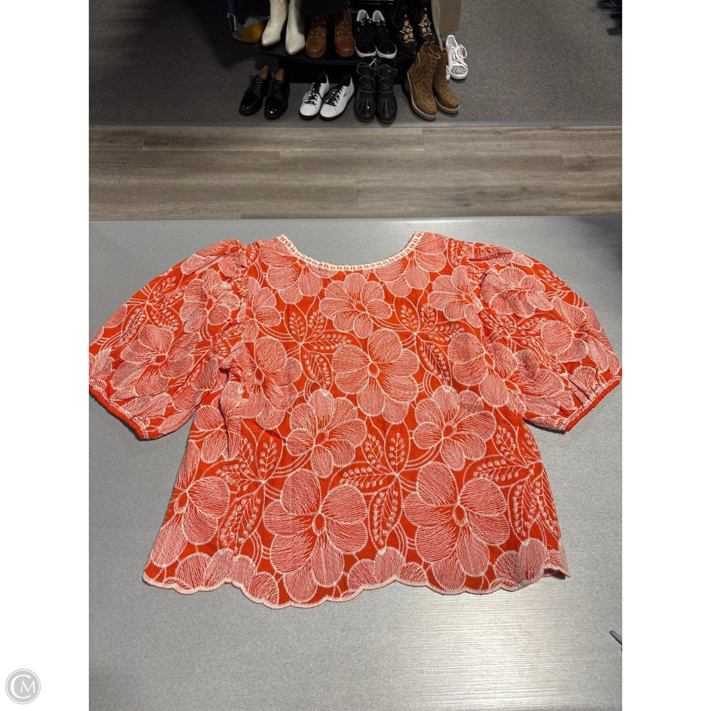 Top 3/4 Sleeve By Solitaire In Orange, Size: M
