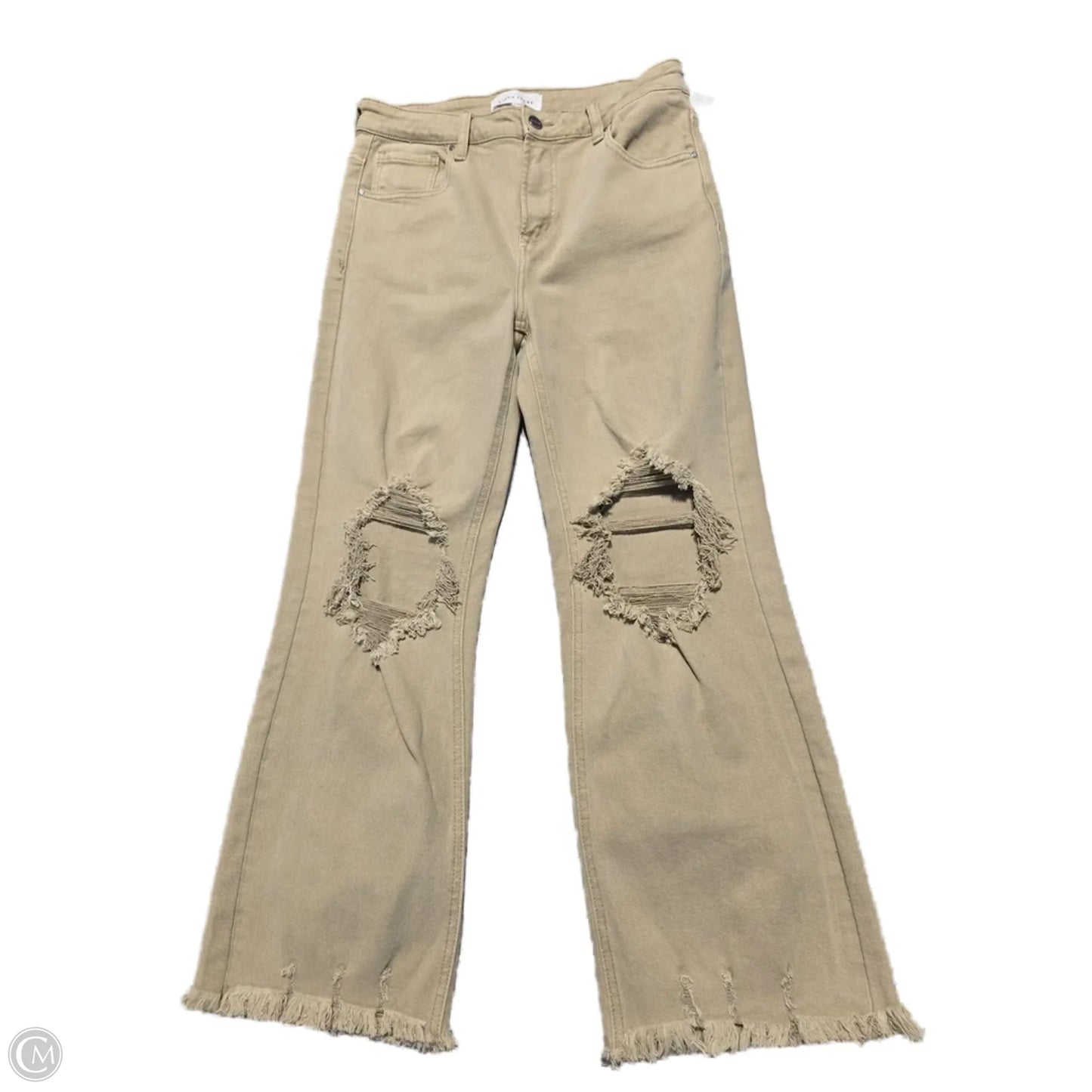 Jeans Wide Leg By Risen In Tan, Size: 12