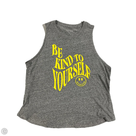Tank Top By Spiritual Gangster In Grey, Size: M