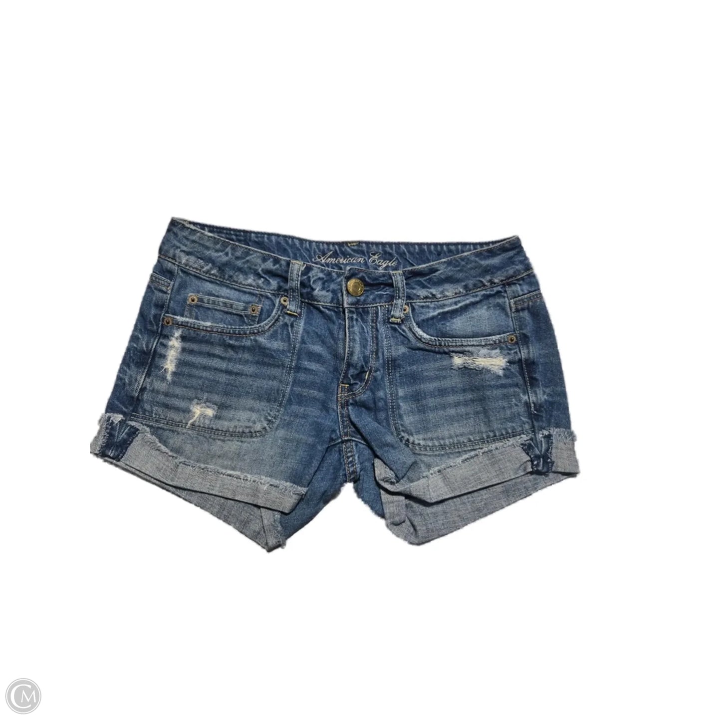 Shorts By American Eagle In Blue Denim, Size: 6