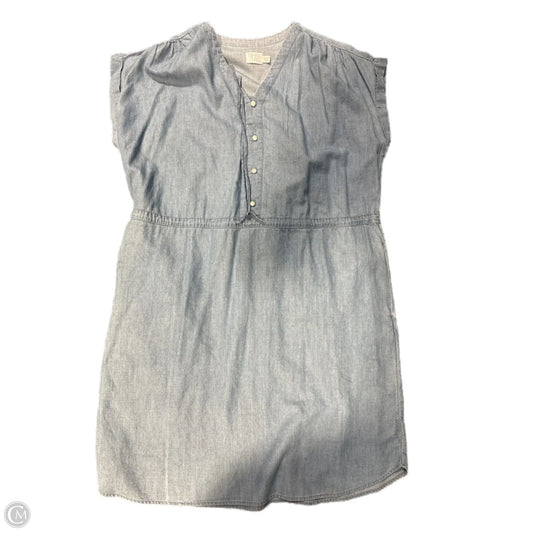 Dress Casual Midi By Time And Tru In Blue Denim, Size: L