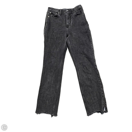 Jeans Straight By Abercrombie And Fitch In Black Denim, Size: 4