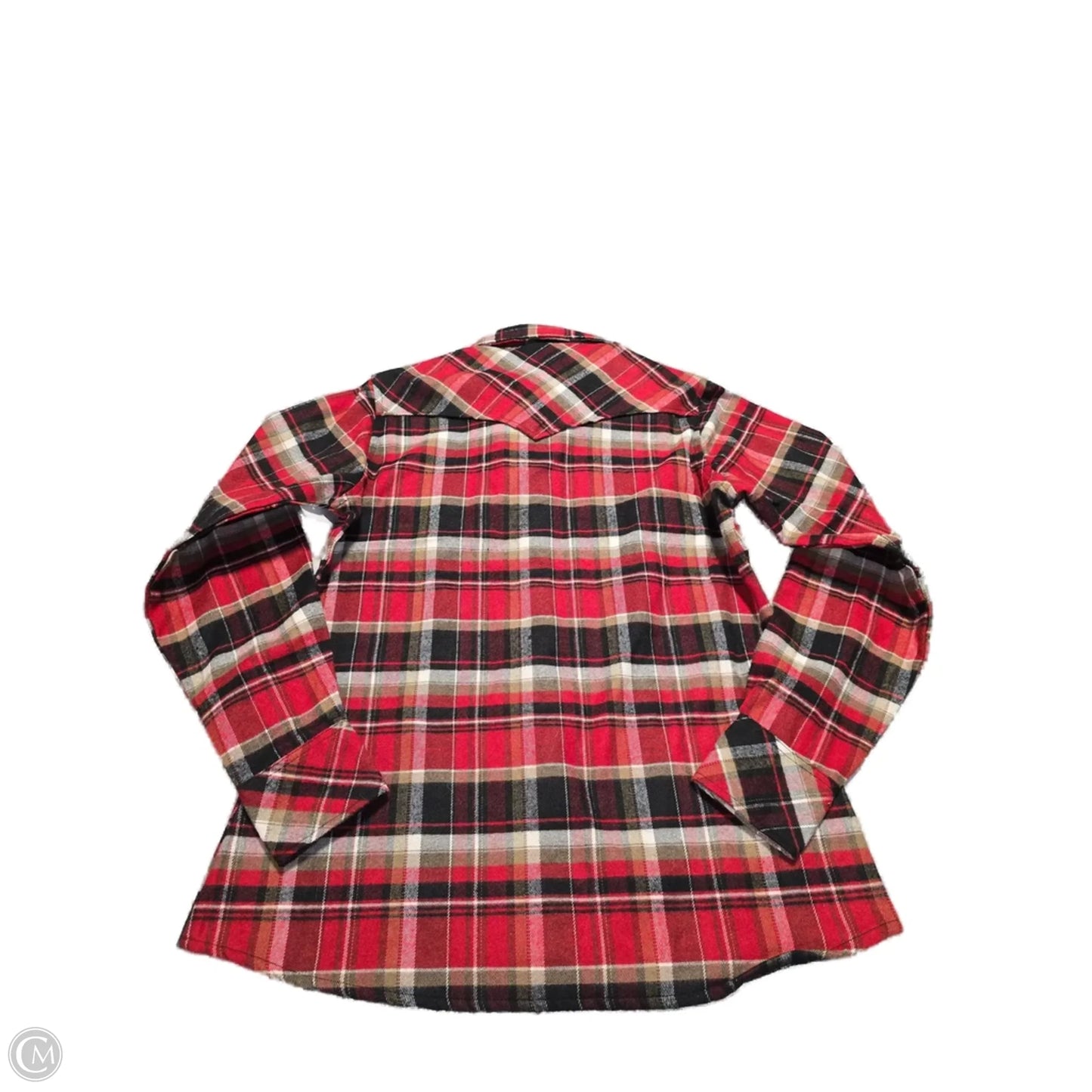 Top Long Sleeve By Cmc In Plaid Pattern, Size: M
