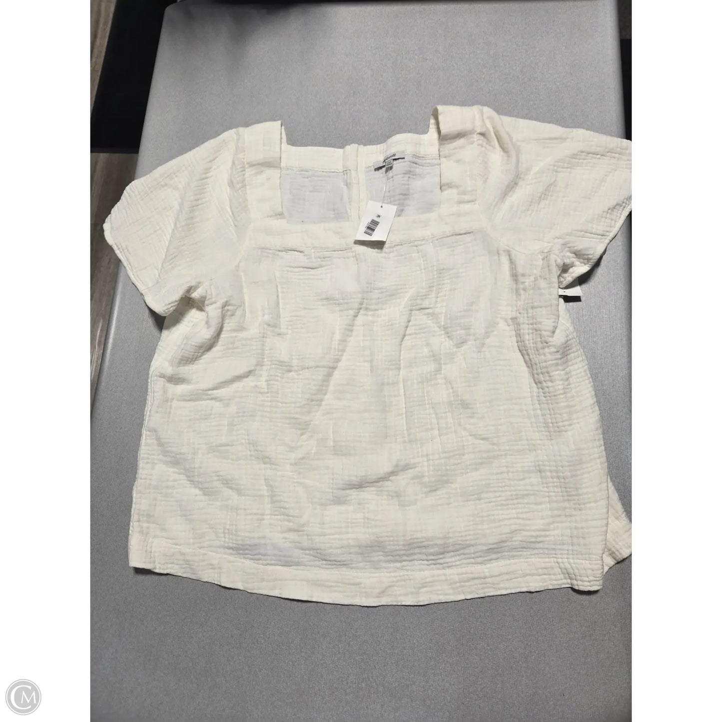 Top Short Sleeve By Madewell In White, Size: Xxl