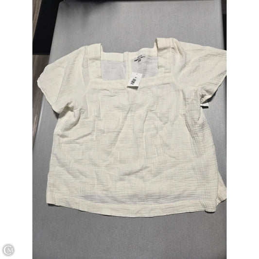 Top Short Sleeve By Madewell In White, Size: Xxl