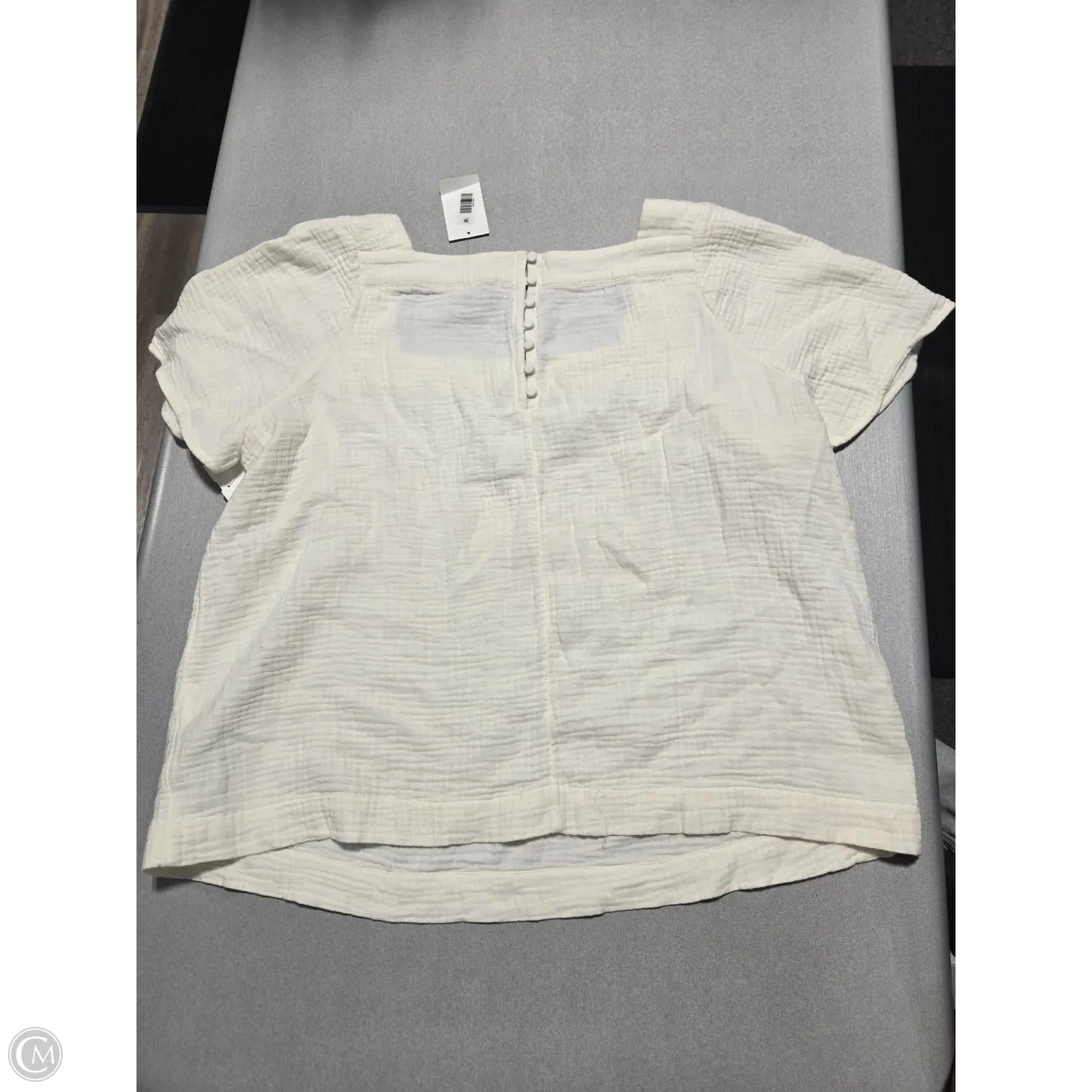 Top Short Sleeve By Madewell In White, Size: Xxl