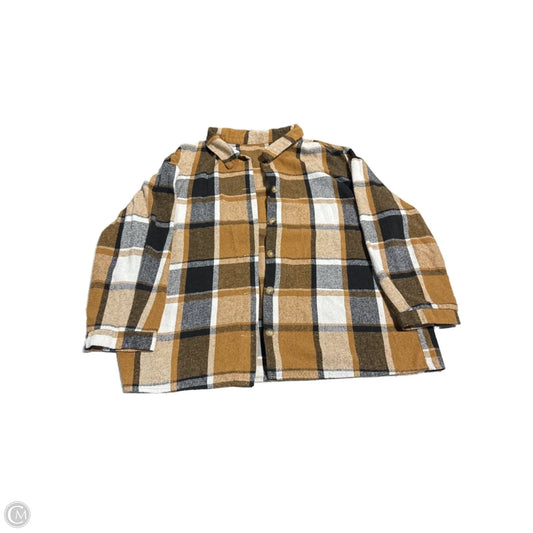 Top Long Sleeve By Cmc In Plaid Pattern, Size: 2x