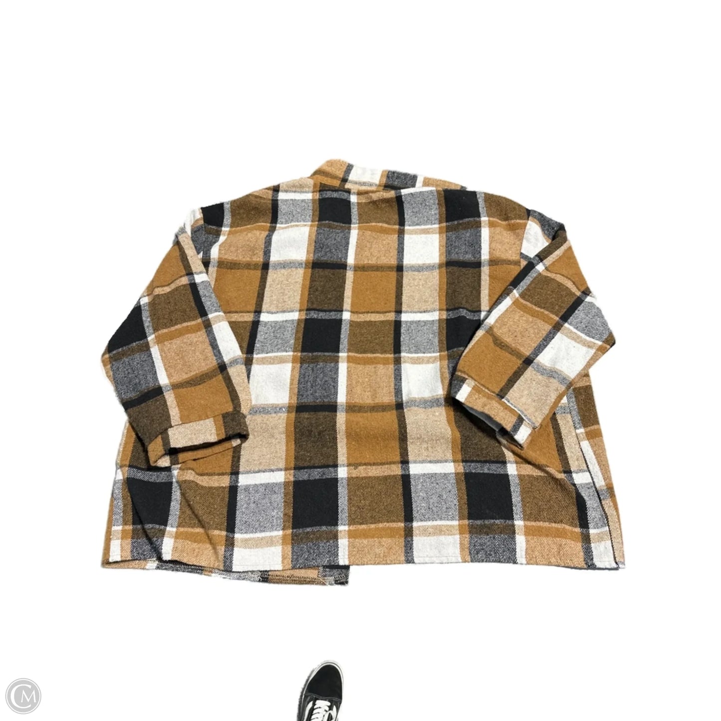 Top Long Sleeve By Cmc In Plaid Pattern, Size: 2x